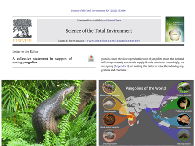 YNU research team publishes international pangolin statement
